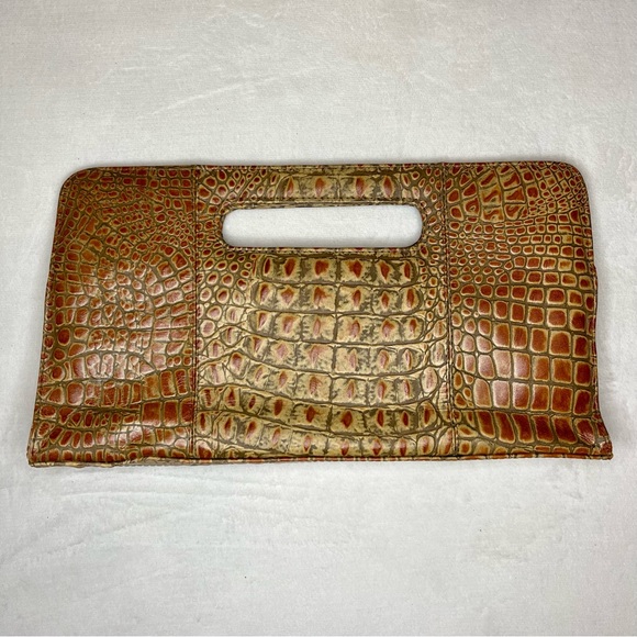 Clarita Accessories Handmade Alligator Skin Leather Two-Tone Bag - Picture 2 of 11